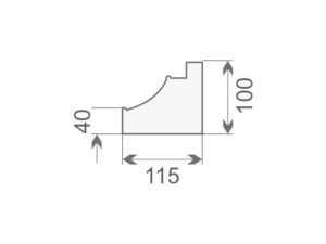 Decor System BP-1/250 Wysokość Powlekany na gładko tynkiem sztukatorskim Styropian EPS200