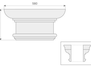 Decor System GK-1/400 Wysokość Powlekany tynkiem sztukatorskim Styropian EPS200