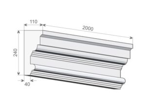 Decor System GP-1/350 Wysokość Powlekany na gładko tynkiem sztukatorskim Styropian EPS200