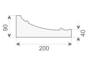Decor System GP-2/300 Wysokość Powlekany na gładko tynkiem sztukatorskim Styropian EPS200