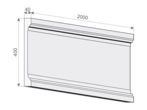 Decor System PE-2/400 Wysokość Powlekany na gładko tynkiem sztukatorskim Styropian EPS200