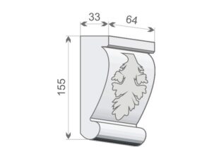 Decor System WE-1A Wysokość Powlekany tynkiem sztukatorskim Styropian EPS200